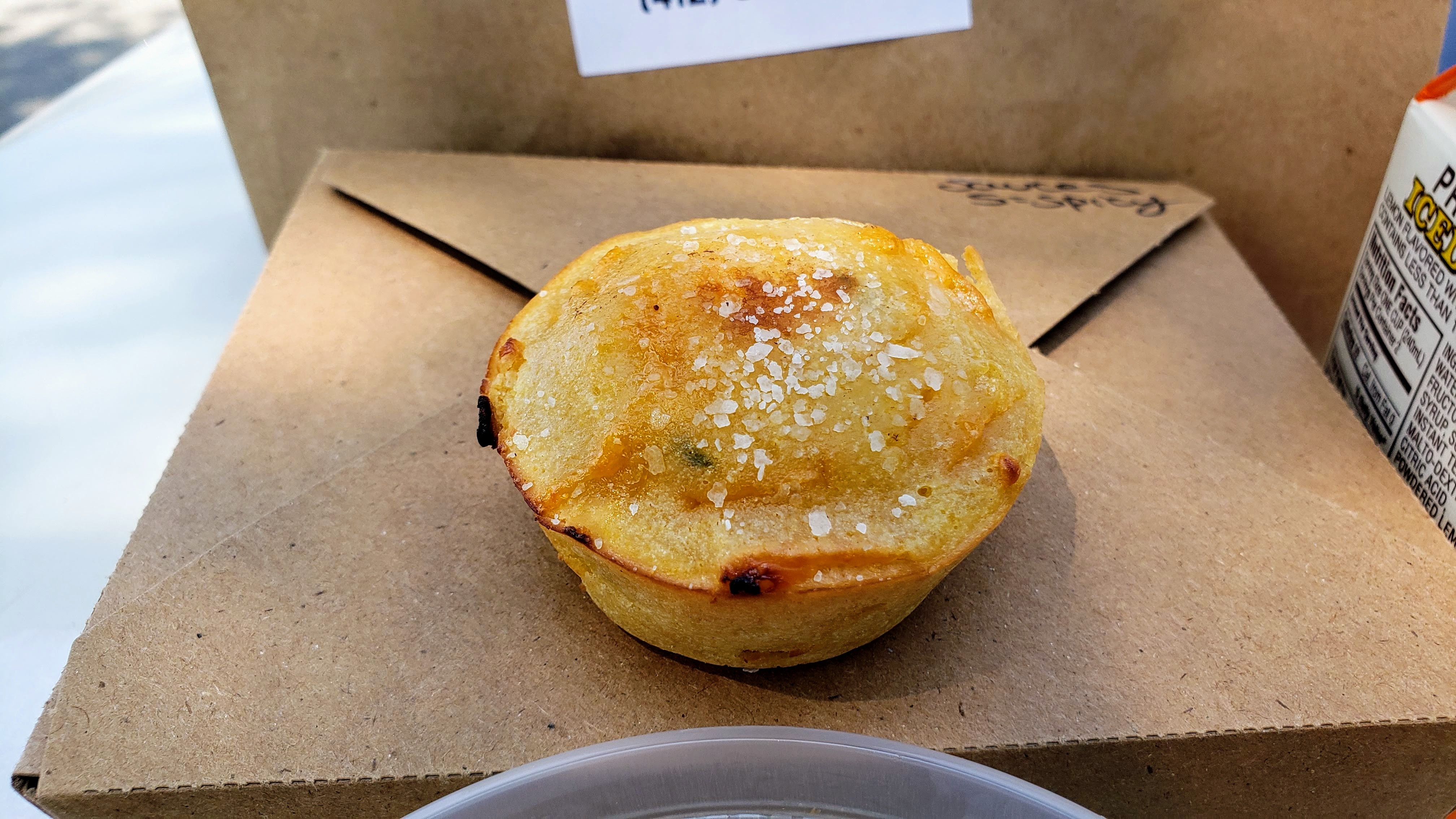 Burk's Barbeque jalapeno cheddar corn muffin