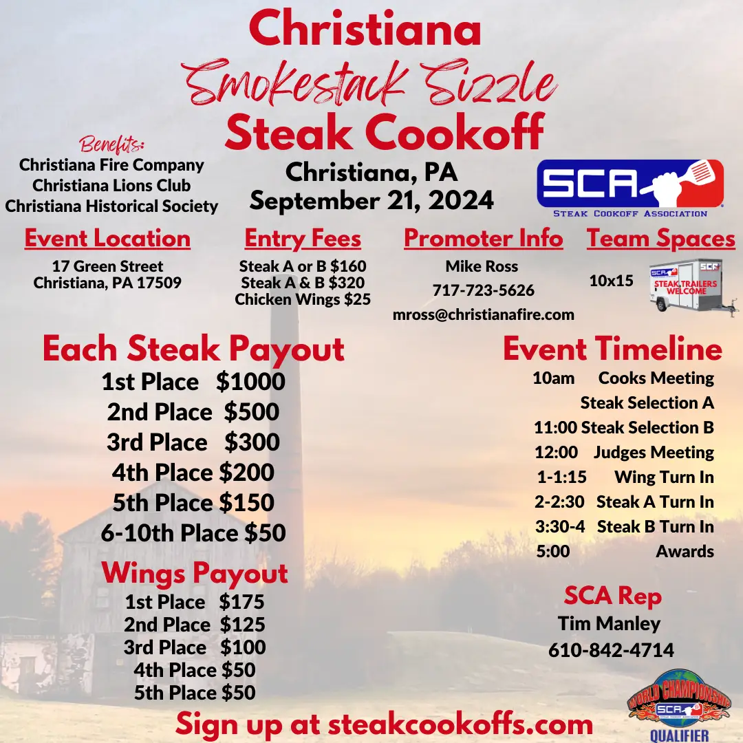 Christiana Smokestack Sizzle Steak Cookoff